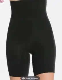 Spanx Higher Power High-Waisted Shorts Shapewear Black Women's Size Large