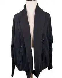 Wilfred Black Aritzia Diderot Studded Open Cardigan Sweater Size Medium