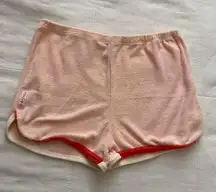 Vintage Baby Peach Pink Terry High Waist Dolphin Shorts size Large