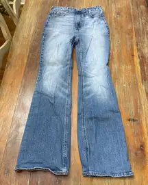 Old Navy Blue Higher High-Rise Flare Jeans Size 4 Denim Womens