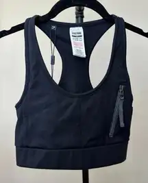 NWT‎ Gymshark Box Utility Bralette black zipper racerback Size XS