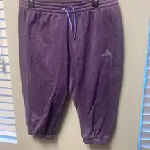 Purple adidas capri sweatpants size medium