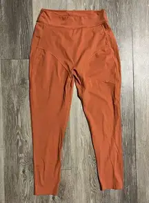 Gymshark  KK Fit Women's 7/8 Scrunch Orange Leggings Size Medium