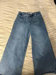 Mica cropped wide leg jeans 