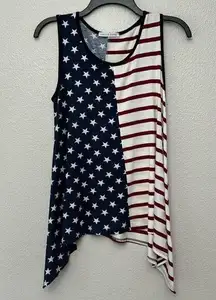 Chris & Carol Patriot Stars & Stripes Top Size Medium