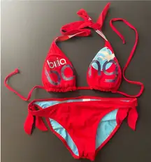 Billabong Bikini Two Piece Swimsuit with Reversible Top 2000s