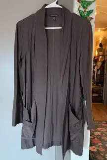 Eileen Fisher Women's Rye Washable Crepe Kimono Relaxed Jacket Size Medium