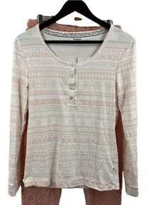 Bearpaw Pink Pajama Set with Extra Warm Pants Size Medium