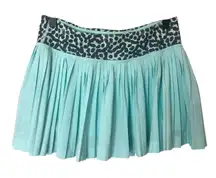 Lululemon Womens Pleat to Street Skirt Skort Sz 4 in Tranquil Blue / Ace Spot