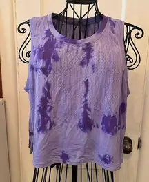 Lululemon  Train to Be Tank Top
Rain Stripe Marble Dye Charged Indigo-Sz 8