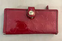 🔥5 for $25🔥 coach maroon patent embossed c snap close wallet