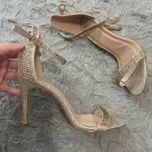 Windsor New  Gold Embellished Heels Size 7