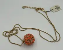 Talbots Coral And Pink Floral Necklace