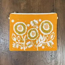 Sun Beaded/Embroidered Floral Yellow/Green/White Bag