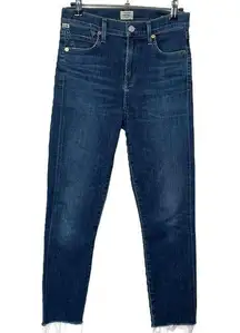 Citizens of Humanity Rocket Crop Jeans Women’s Size 25 Carmel Blue High Rise Hem