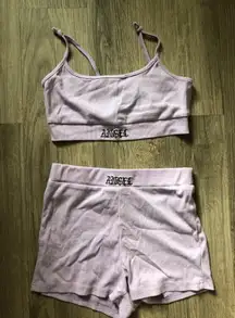 Women’s Crop Top and Biker Shorts Set