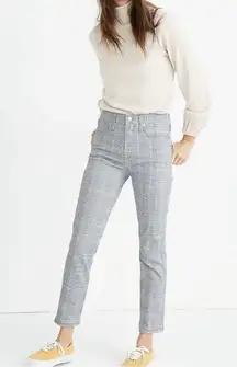 Madewell Glen Plaid Preppy Fisherman Academia Quiet Luxury Stovepipe Jeans 28