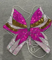 Pink Sequin butterfly shape top