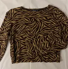 Animal Print Y2k Style Crop Top