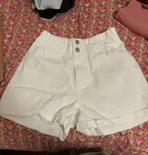 White Jean Shorts 