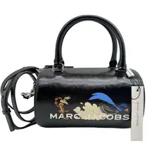 Marc Jacobs  New X Looney Tunes Coyote Barrel Black Leather Crossbody Purse Bag