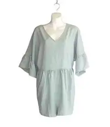 NWT Cozy Casual Light Blue Short Sleeve Romper