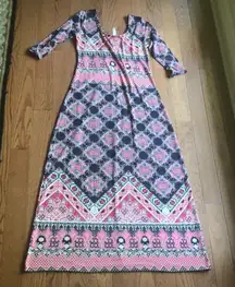 Printed Scoop Maxi Dress