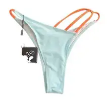 NWT zaful bathing suit bottoms size 6 blue orange