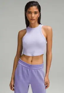 Lululemon Hold Tight Cropped Tank Top in Lilac Smoke Purple Size Large