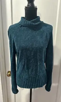 Hillard and Hanson Blue Metallic Sweater in XL