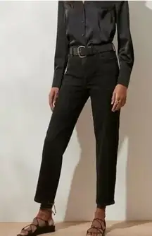 EUC Banana Republic Faded Black Ankle Length High-rise Straight Jeans, Size 28