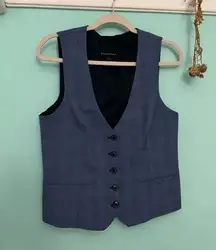 Banana Republic blue patterned vest