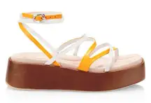 Logan Strappy Leather Flatform Sandals by rag & bone size 37 (size 7 US)‎