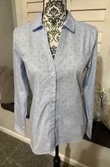 H&M size 8 striped button down shirt with stars