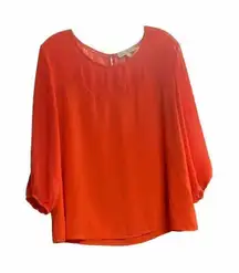 DANCE & Marvel Orange Sheer Women’s‎ XL Top New Without Tags