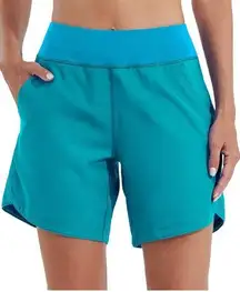 Women's Quick Dry Swim Shorts UPF 50+ High Waisted Trunk,6,NWT