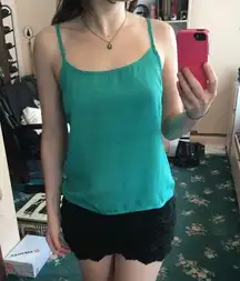 Green Chiffon Tank Top