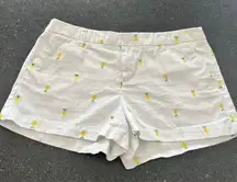 Merona White Lemon Pattern Chino Casual Bottoms shorts size 10