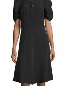 Marc Jacobs Silk Cocktail Dress with Deco Buttons in Black Size 2