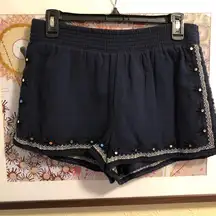MI AMI Embroidered Mirrored SHORTS SIZE SMALL