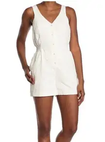 Parker Lorna Cotton Eyelet Tie-Back Cutout White Romper Size 2