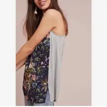 ANTHROPOLOGIE Tiny Floral Mixed Fabric Tank 728