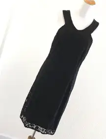 Laundry Shelli Segal Black V Neckline Lace Dress