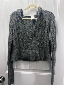 Cropped sweater jacket
