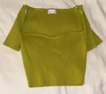 Green Knit Top