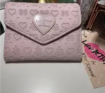 NWT Luv Betsey Johnson LBCASH Blush Embossed Wallet | Coquette | Balletcore
