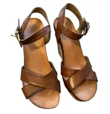 Circus‎ by Sam Edelman Nolen Tan Strappy Wedge Sandals Size 10