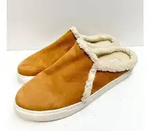 Caslon Mules Womens Size 12 Tan Sherpa Leather Slip On Shoes