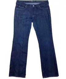 7 For All Mankind Flip Flop Dark Wash Bootcut Low Rise Stretch Jeans Size 32