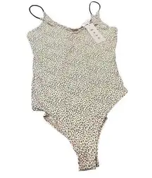 Gaze Leopard Cheetah Print Bodysuit  Size S